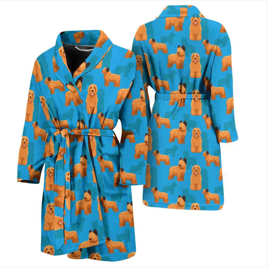 Briards Pattern Print Design 01 Men Bathrobe-JORJUNE.COM