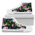 Bright Purple Floral Pattern Women High Top Shoes