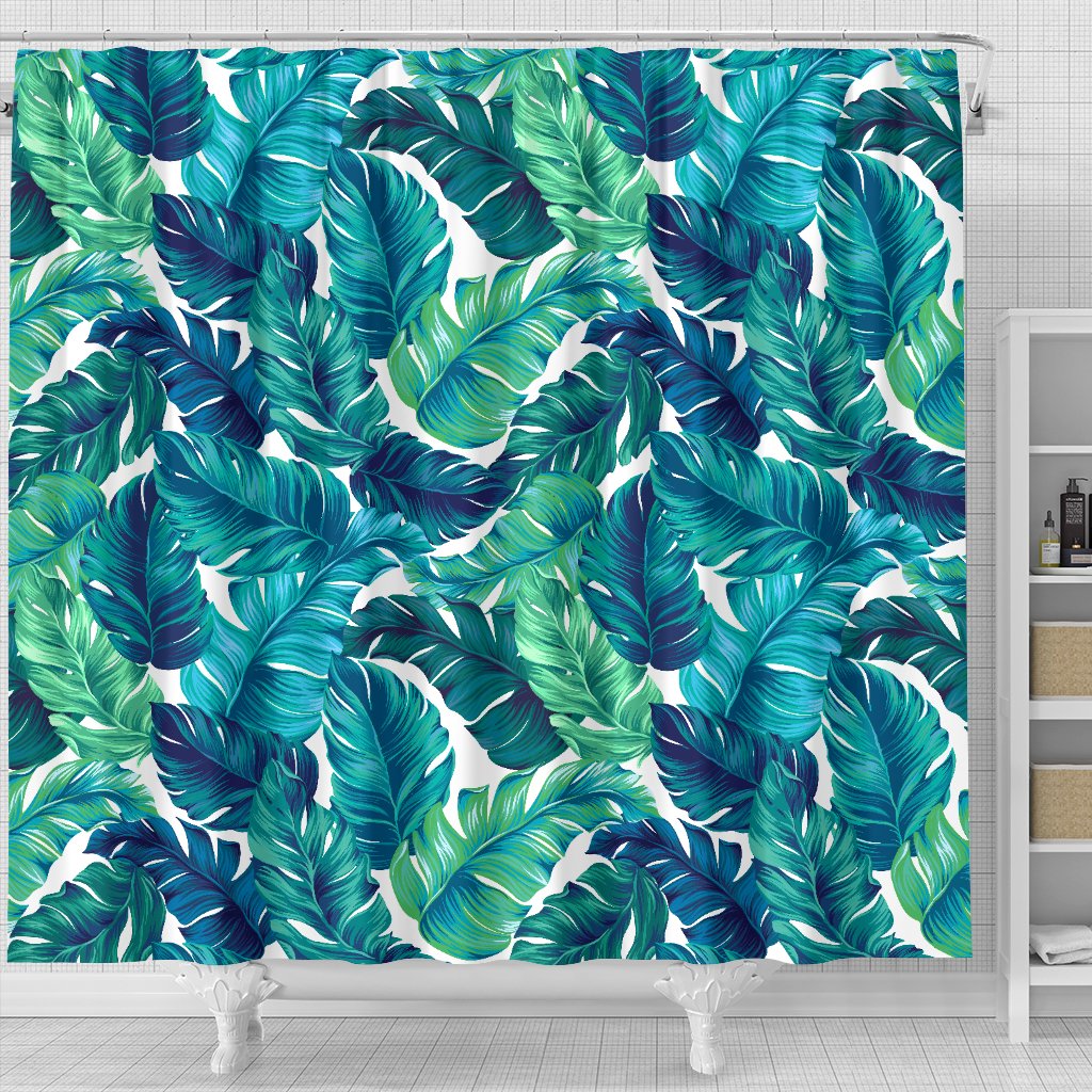 Brightness Tropical Palm Leaves Shower Curtain