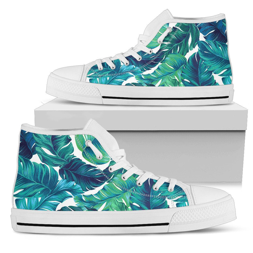 Brightness Tropical Palm Leaves Women High Top Shoes