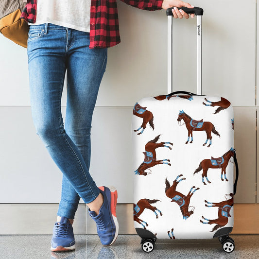 Brown Horse Pattern Luggage Cover Protector