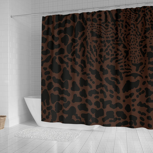 Brown Leopard Shower Curtain