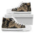 Brown Tropical Palm Leaves Women High Top Shoes