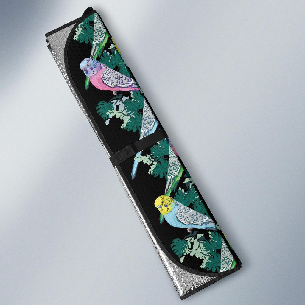 Budgerigar Pattern Print Design 03 Car Sun Shade-JORJUNE.COM