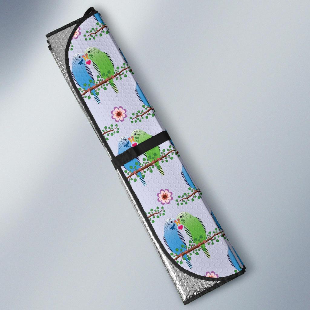 Budgerigar Pattern Print Design 05 Car Sun Shade-JORJUNE.COM