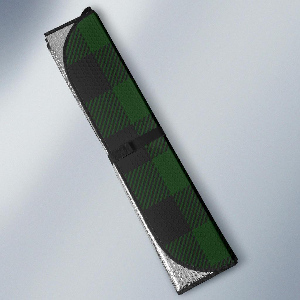 Buffalo check Green Pattern Print Design 02 Car Sun Shade-JORJUNE.COM
