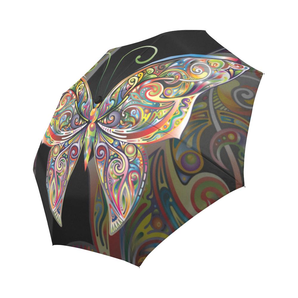 Butterfly Art Automatic Foldable Umbrella