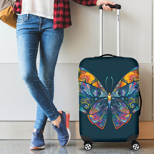 Butterfly Art Colorful Luggage Cover Protector