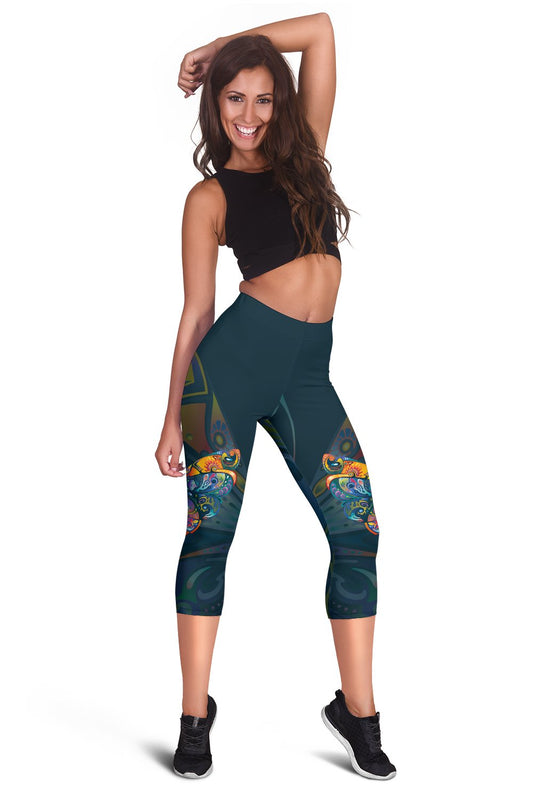 Butterfly Art Colorful Women Capris