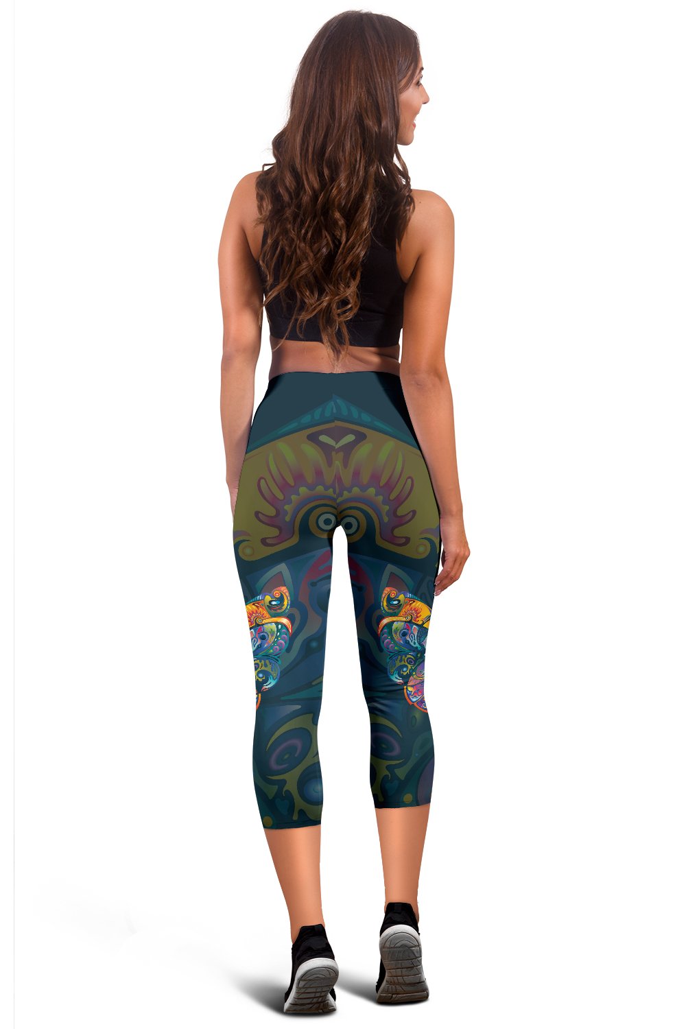 Butterfly Art Colorful Women Capris