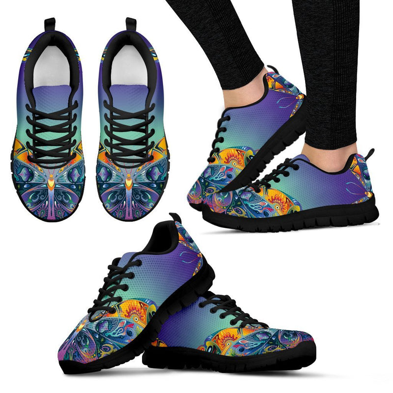 Butterfly Art Colorful Women Sneakers