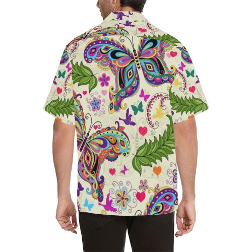 Butterfly Colorful Indian Style Men Hawaiian Shirt