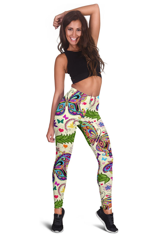 Butterfly Colorful Indian Style Women Leggings