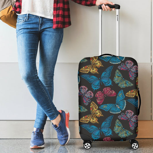 Butterfly Mandala Style Luggage Cover Protector