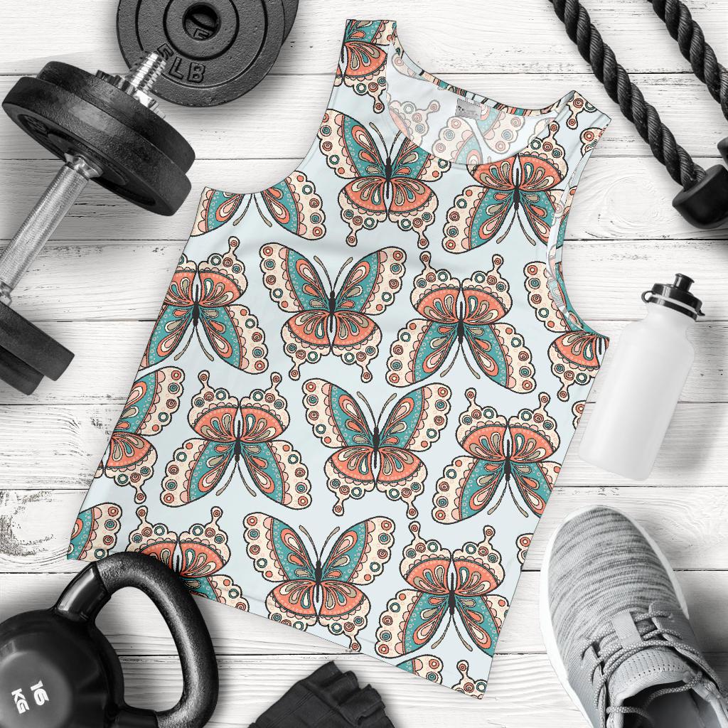 Butterfly Pattern Men Tank Top