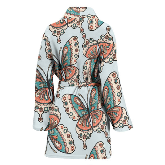 Butterfly Pattern Women Bath Robe