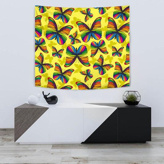 Butterfly Rainbow Wall Tapestry