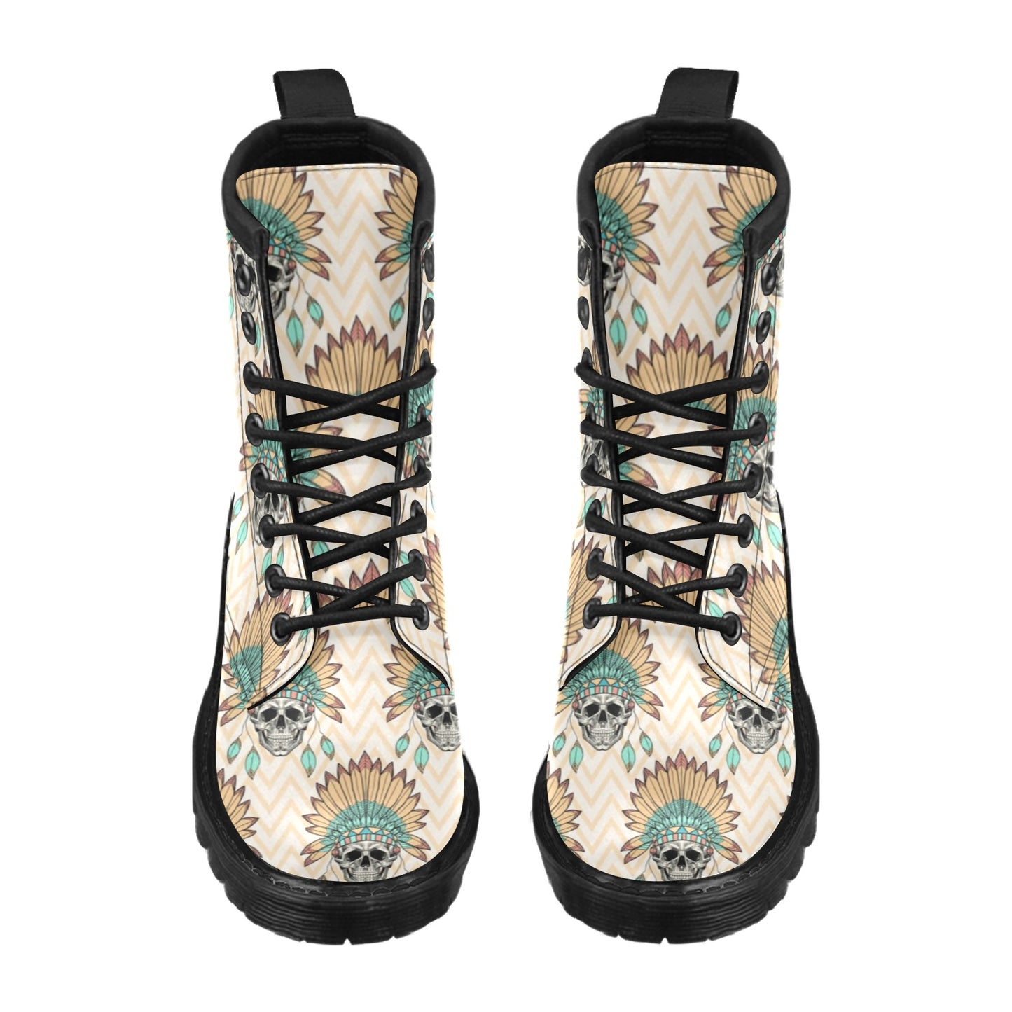 Indian Skull Pattern Women's Boots
