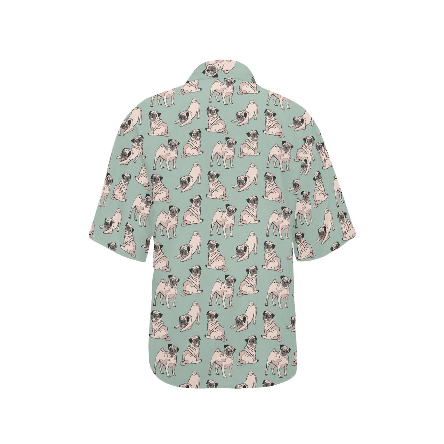 Pug Pattern Print Design A01 Women's Hawaiian Shirt