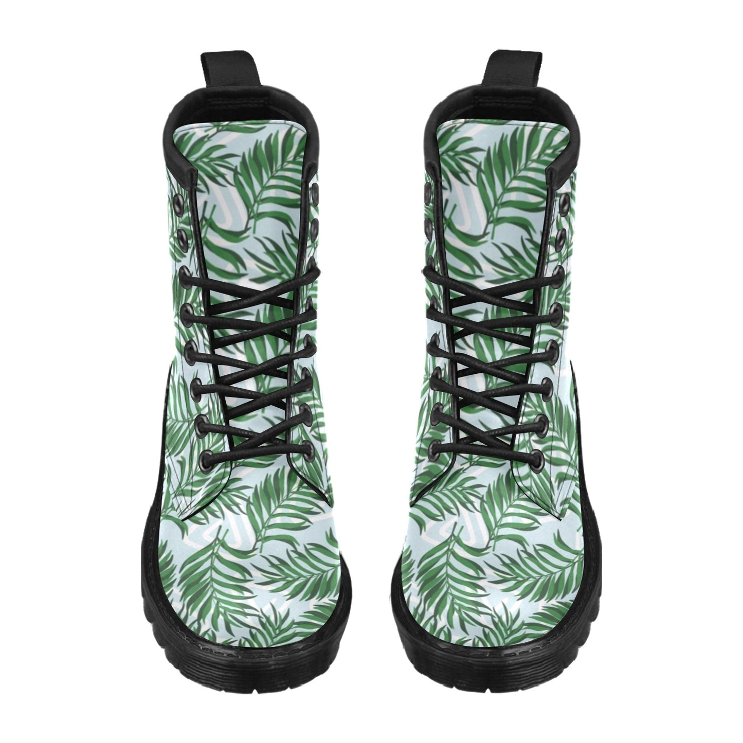 Palm Leaves Pattern Print Design PL06 Women's Boots