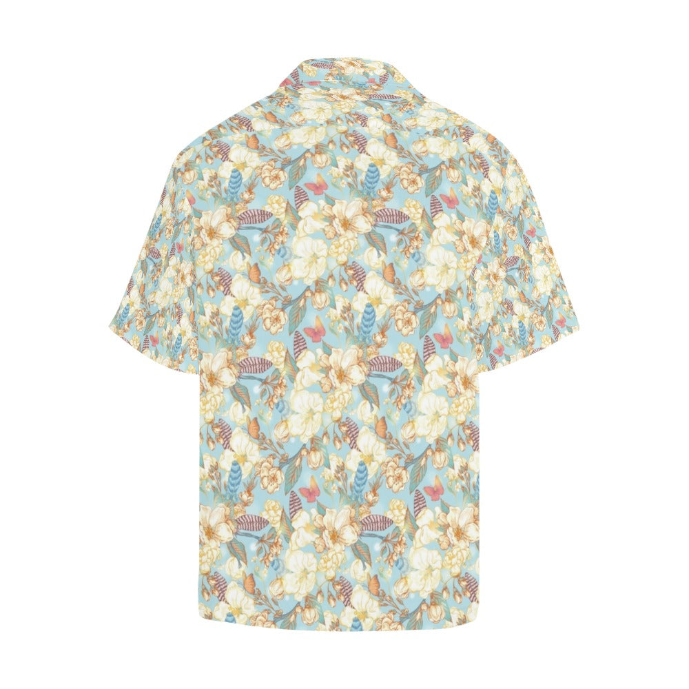Summer Floral Print Design LKS302 Men's Hawaiian Shirt