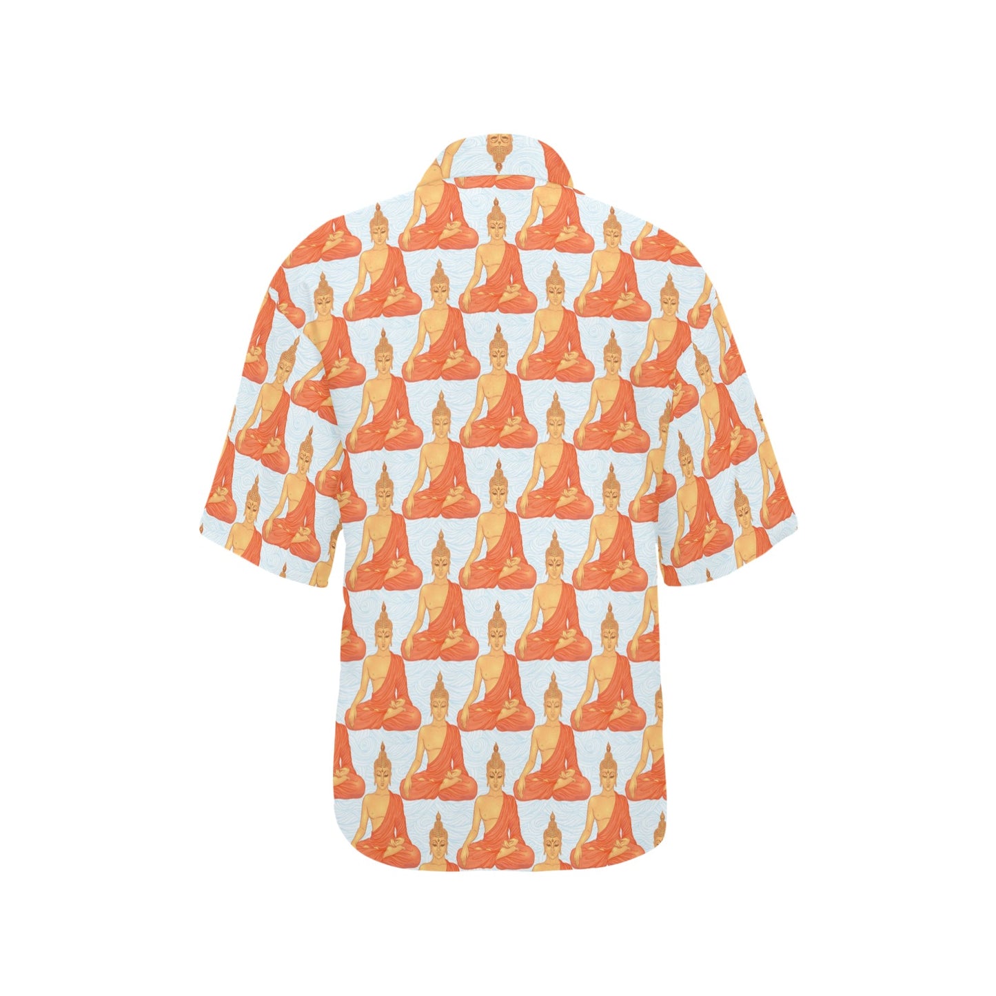 Buddha Pattern Print Women's Hawaiian Shirt