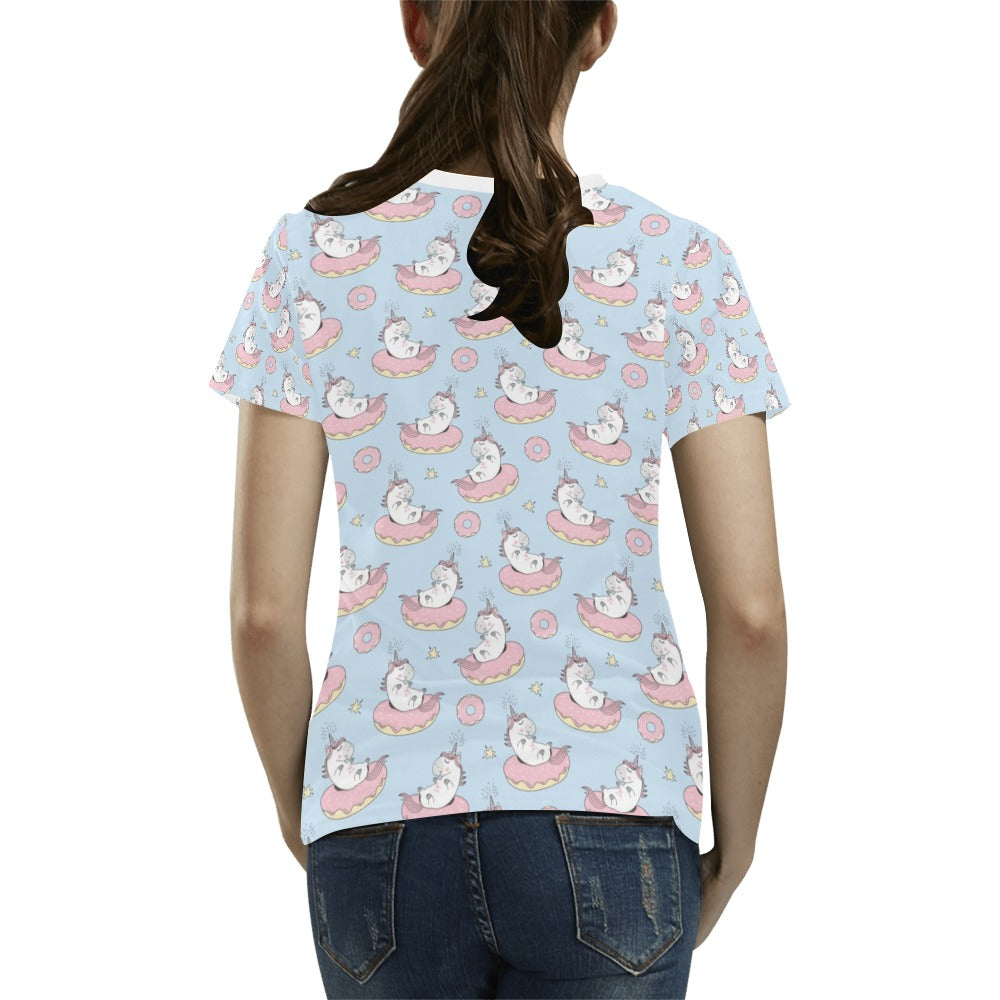 Unicorn Print Design LKS303 Women's T-shirt