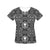 Bandana Skull Print Design LKS303 Women's  T-shirt