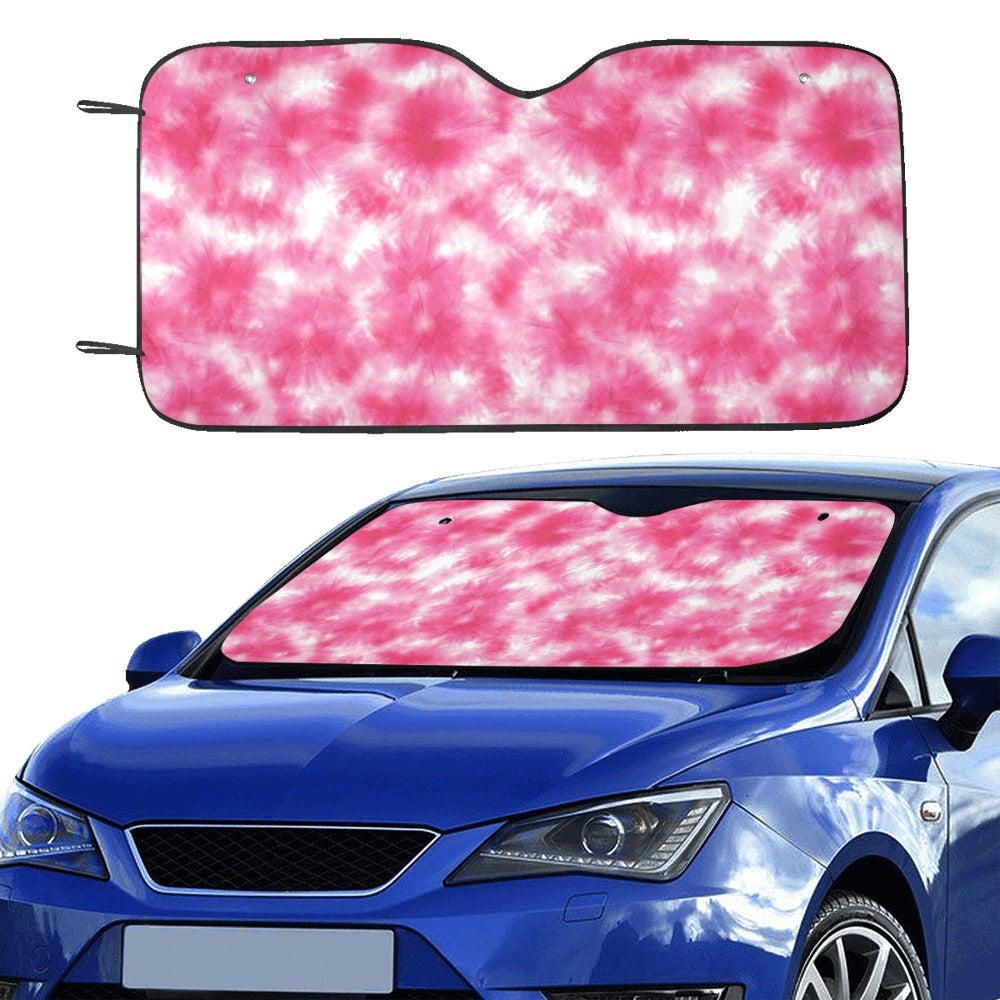 Tie Dye Pink Print Design LKS304 Car front Windshield Sun Shade