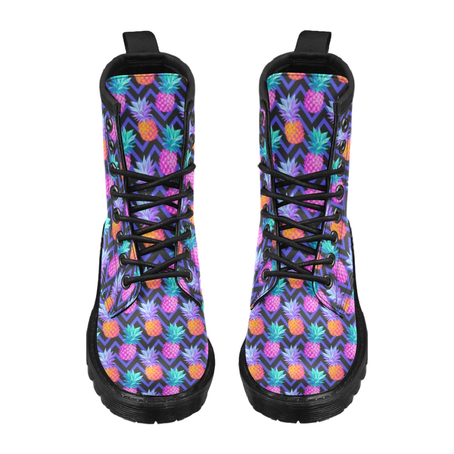 Pineapple Color Art Pattern Women's Boots