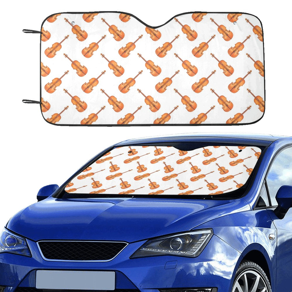 Violin Print Design LKS401 Car front Windshield Sun Shade