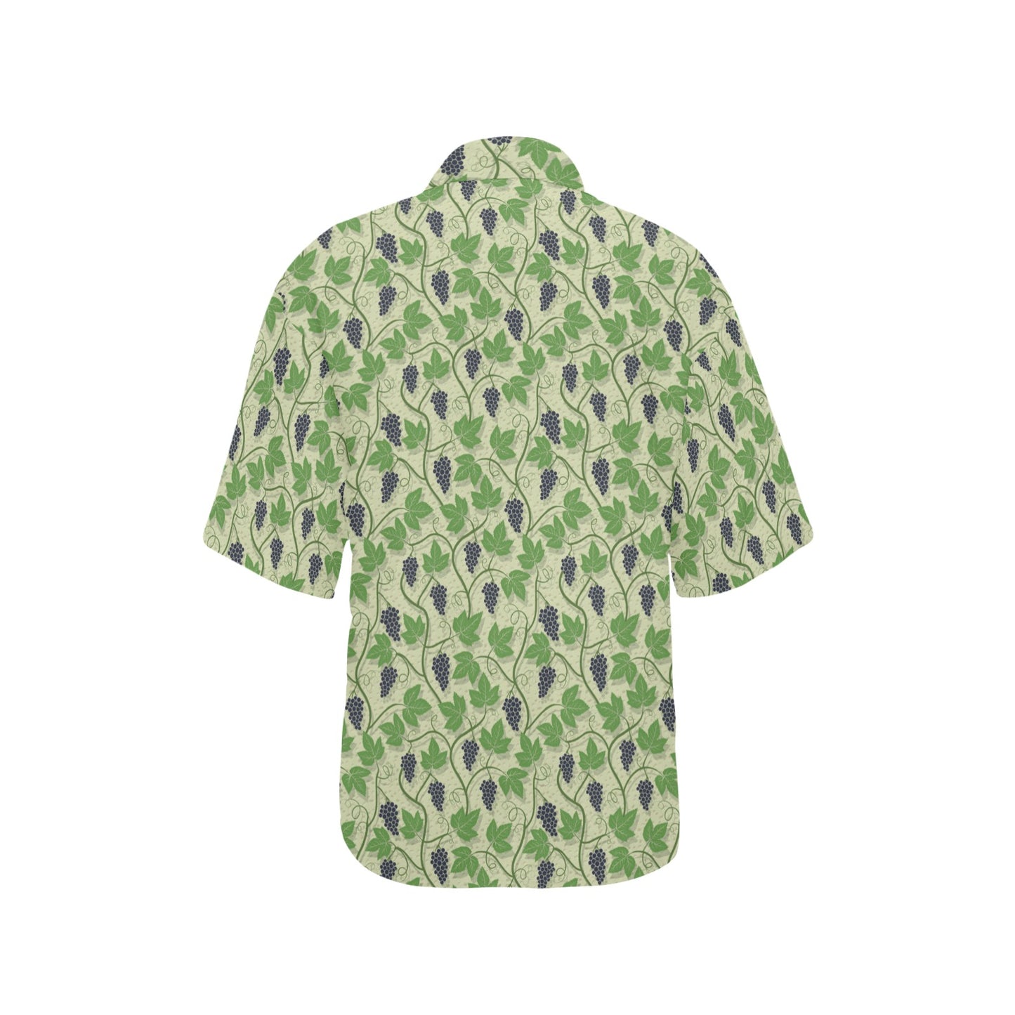 Wine Grape Thmed Print Women's Hawaiian Shirt