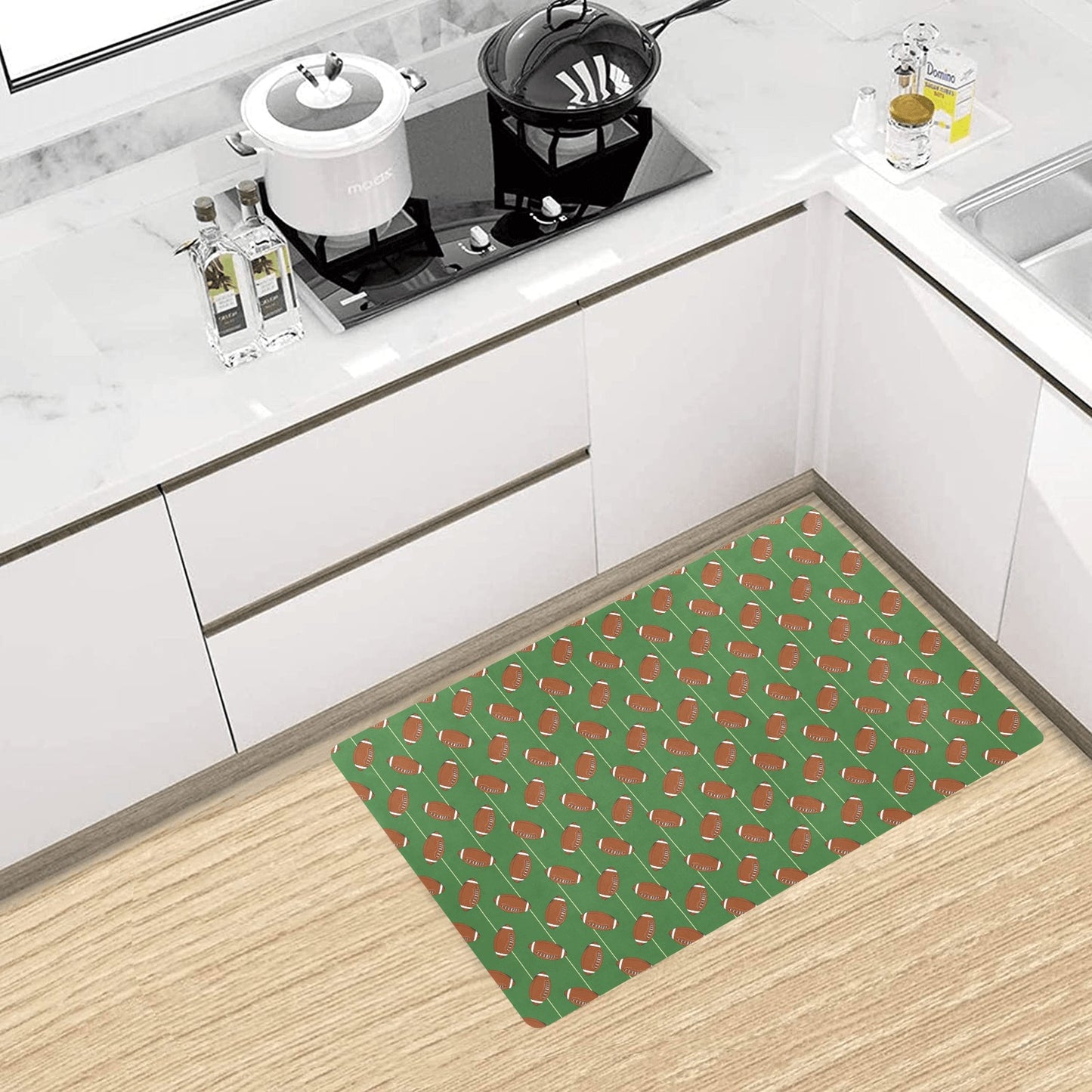 American Football on Field Themed Kitchen Mat
