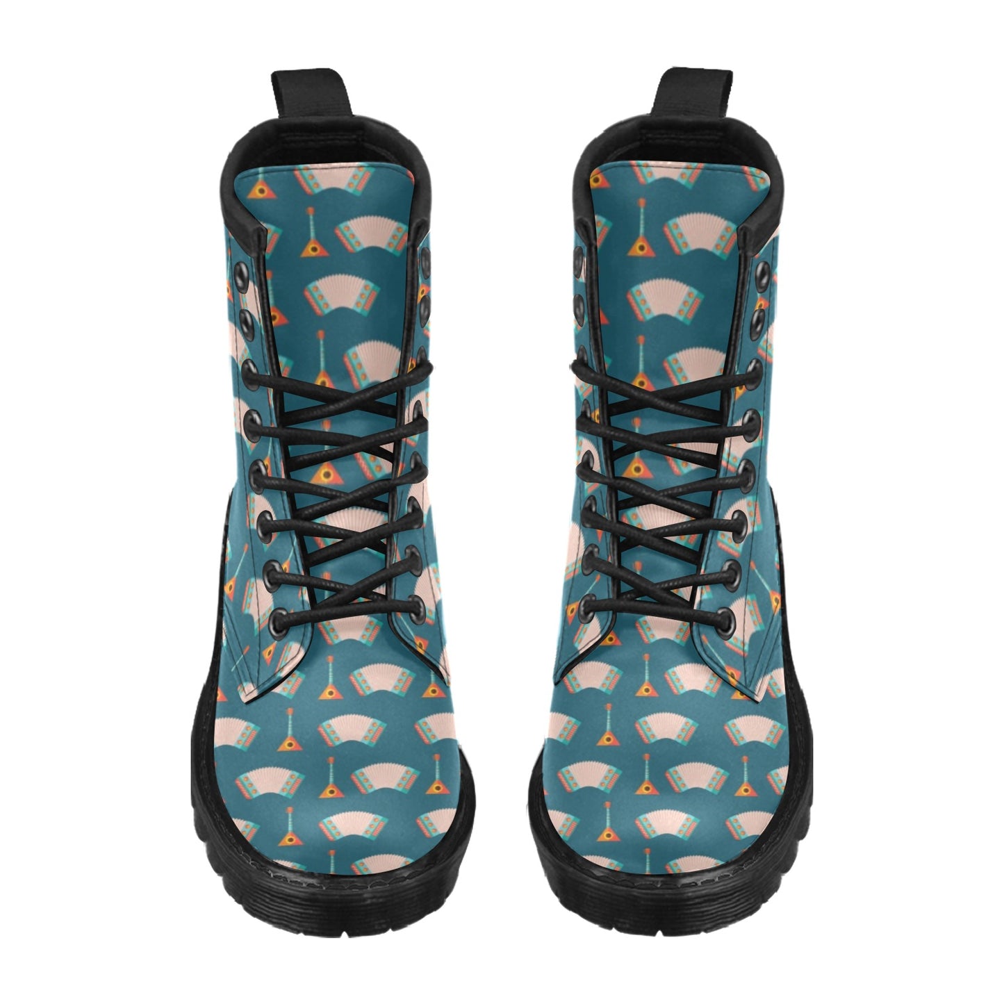 Accordion Print Design LKS402 Women's Boots
