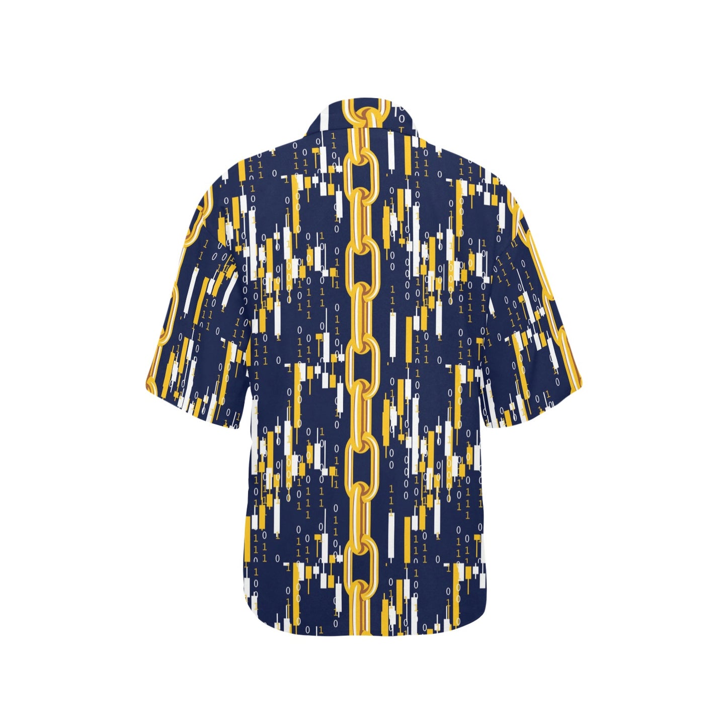 Cryptocurrency Chain Pattern Print Design 03 Women's Hawaiian Shirt