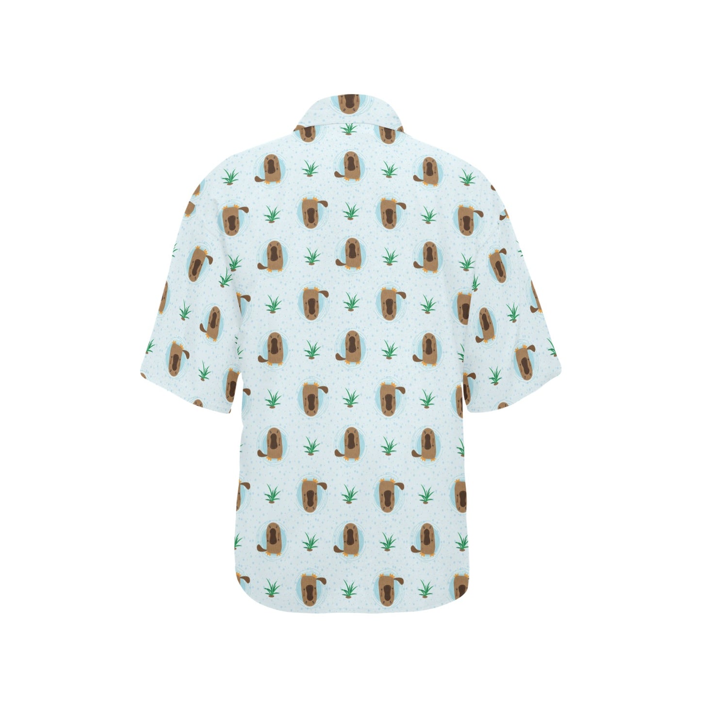 Platypus Pattern Print Design A04 Women's Hawaiian Shirt