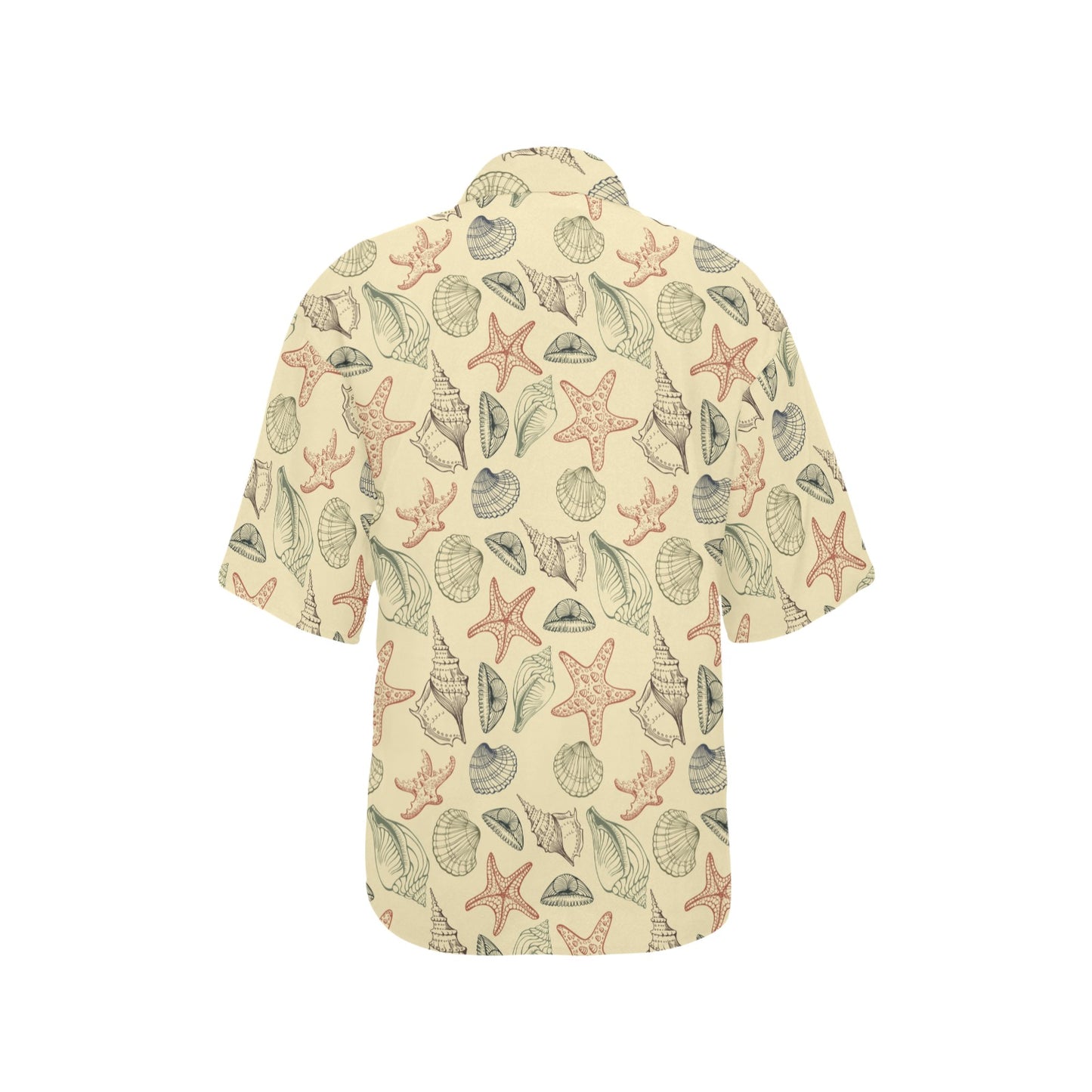 Seashell Print Design LKS305 Women's Hawaiian Shirt
