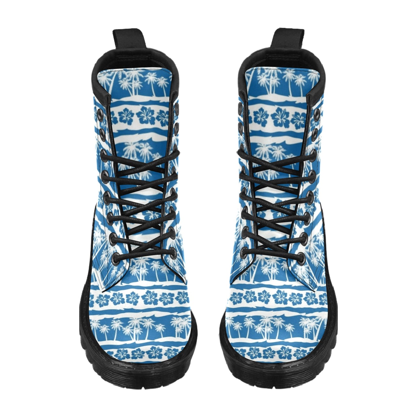 Hawaiian Themed Pattern Print Design H021 Women's Boots