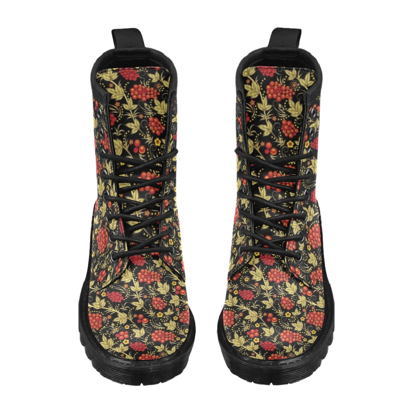 Cranberry Pattern Print Design CB02 Women's Boots