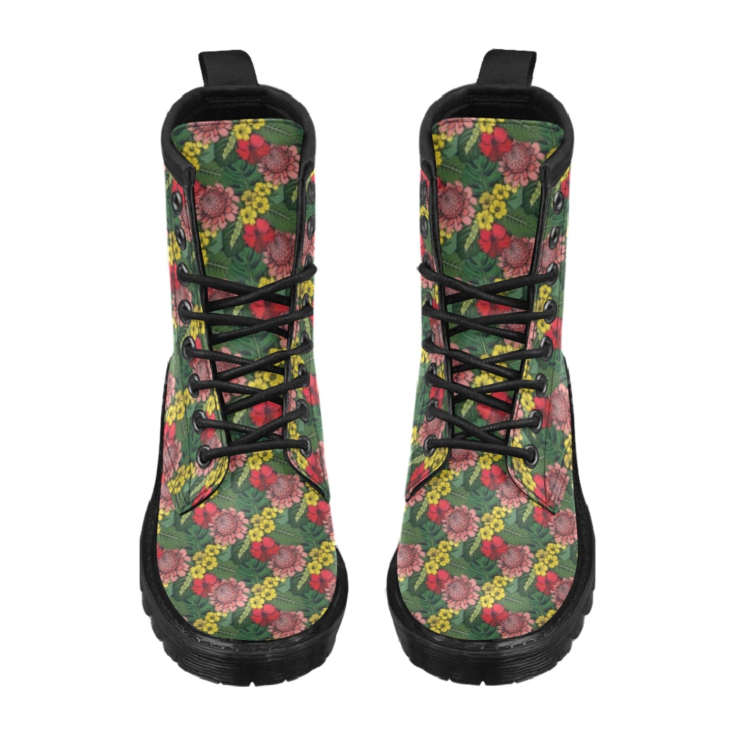 Summer Floral Print Design LKS305 Women's Boots