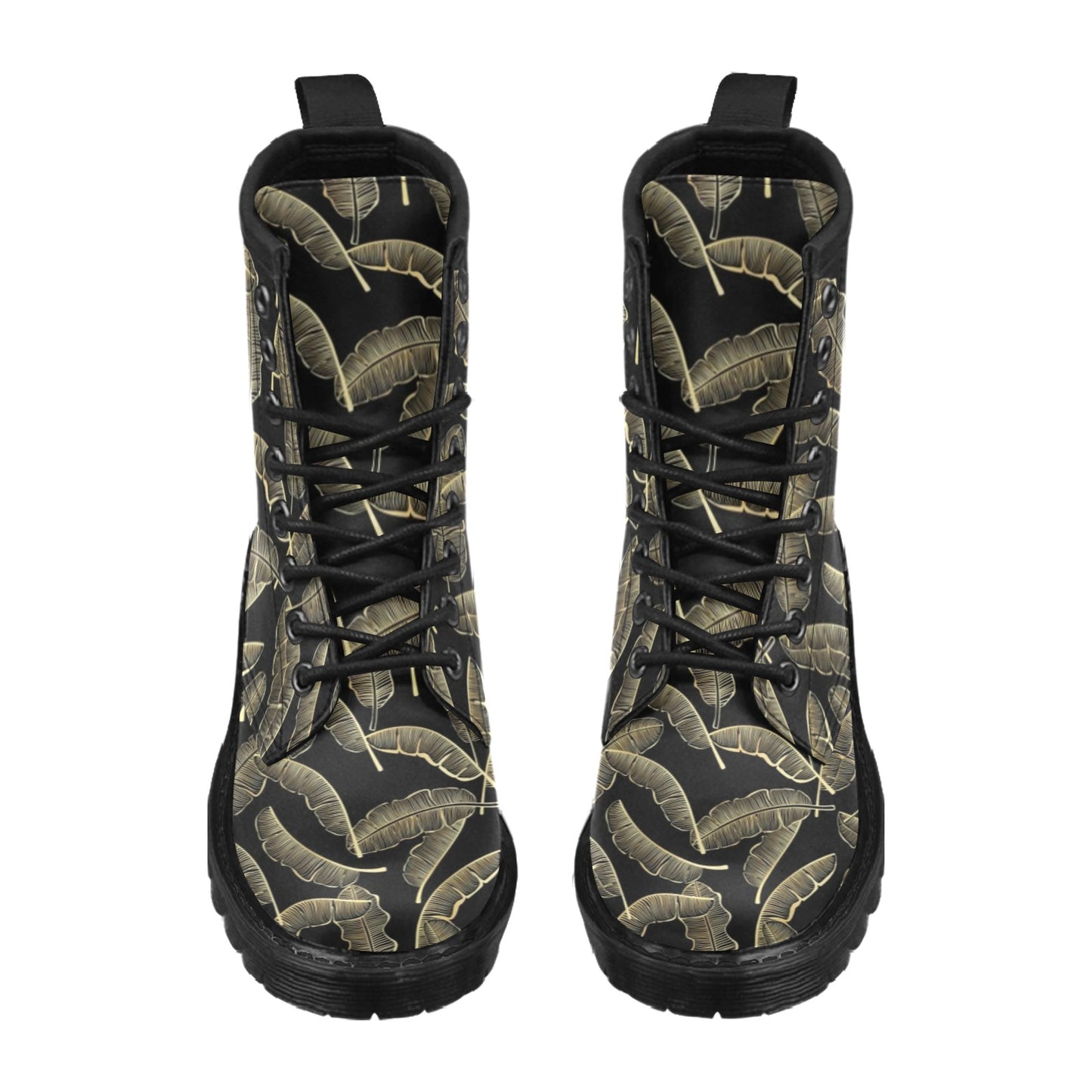 Banana Leaf Pattern Print Design BL07 Women's Boots