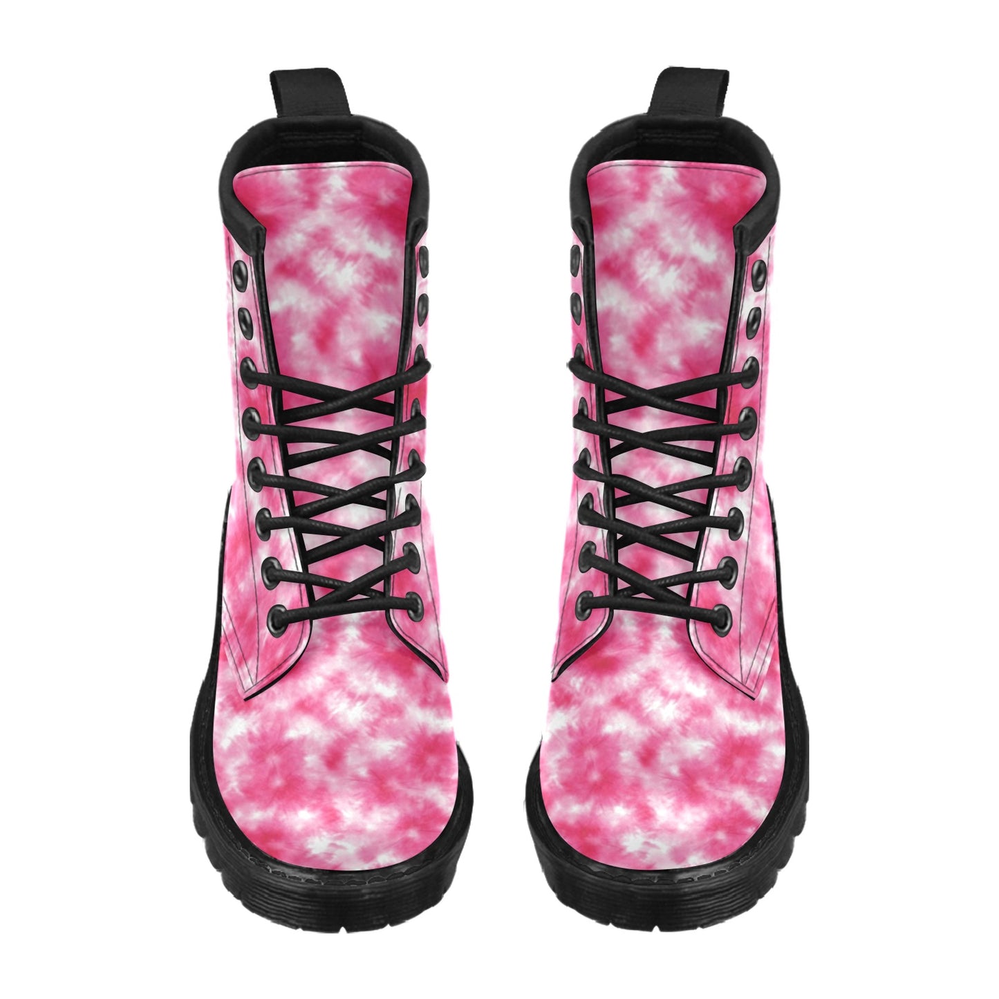 Tie Dye Pink Print Design LKS304 Women's Boots