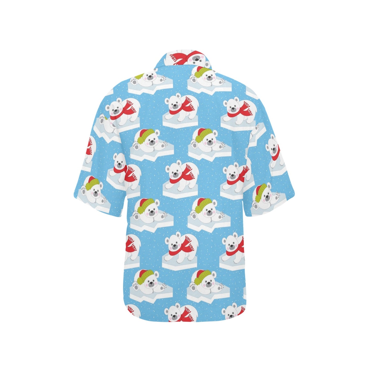 Polar Bear Pattern Print Design PB06 Women's Hawaiian Shirt