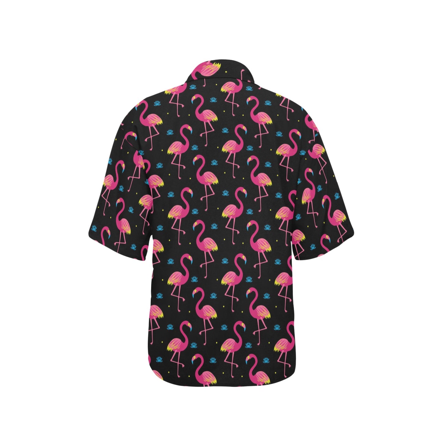Flamingo Pink Neon Print Pattern Women's Hawaiian Shirt