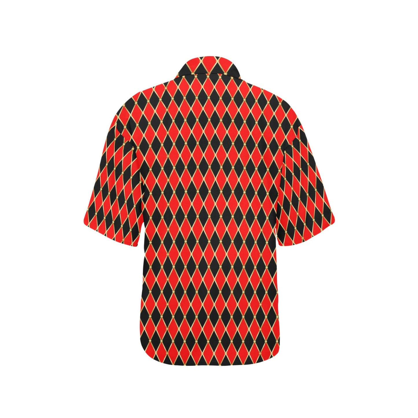 Harlequin Print Design LKS401 Women's Hawaiian Shirt