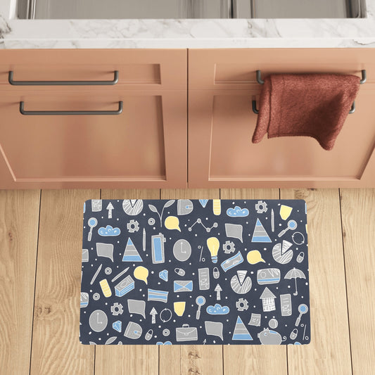 Accounting Financial Pattern Print Design 04 Kitchen Mat