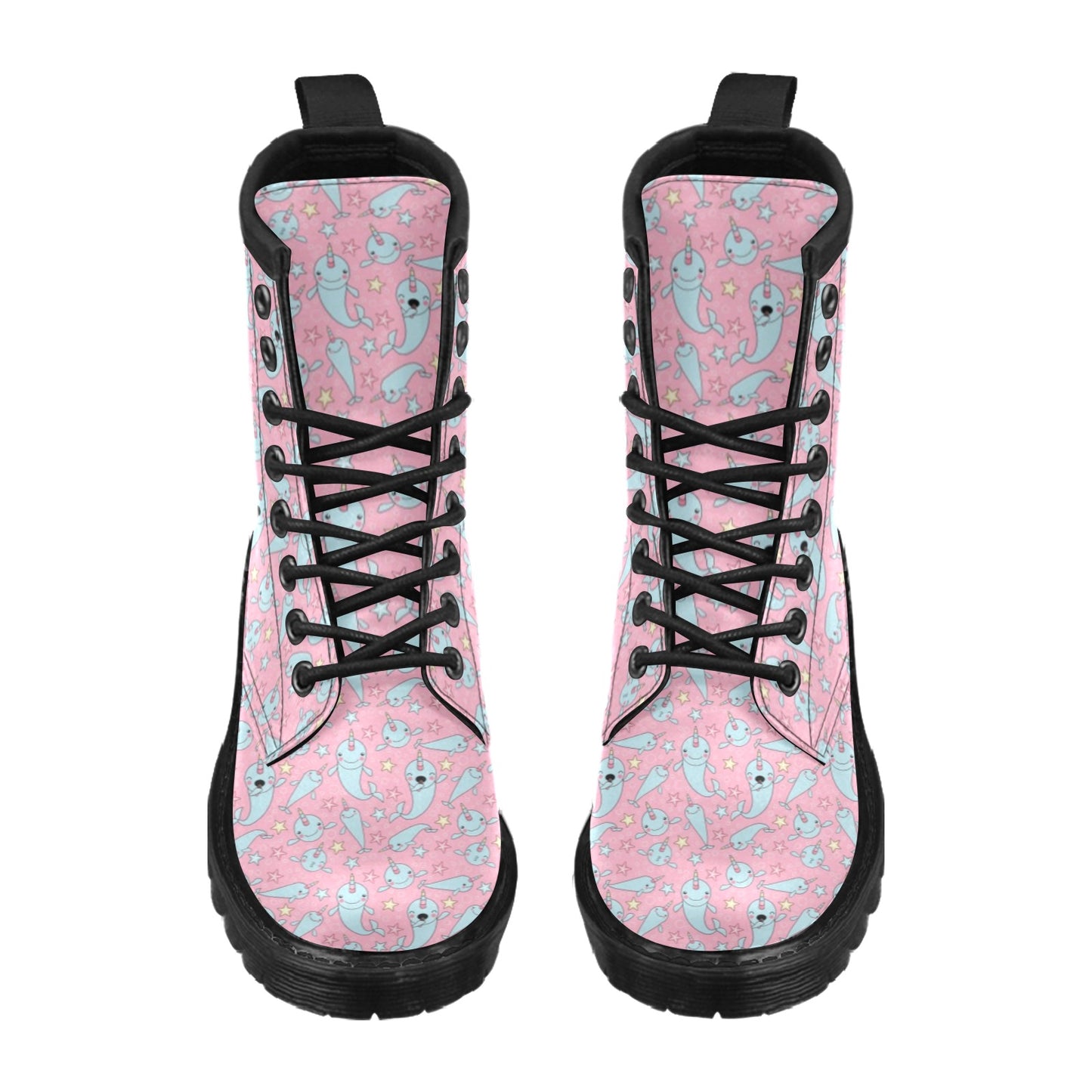 Narwhal Cartoon Cute Print Women's Boots