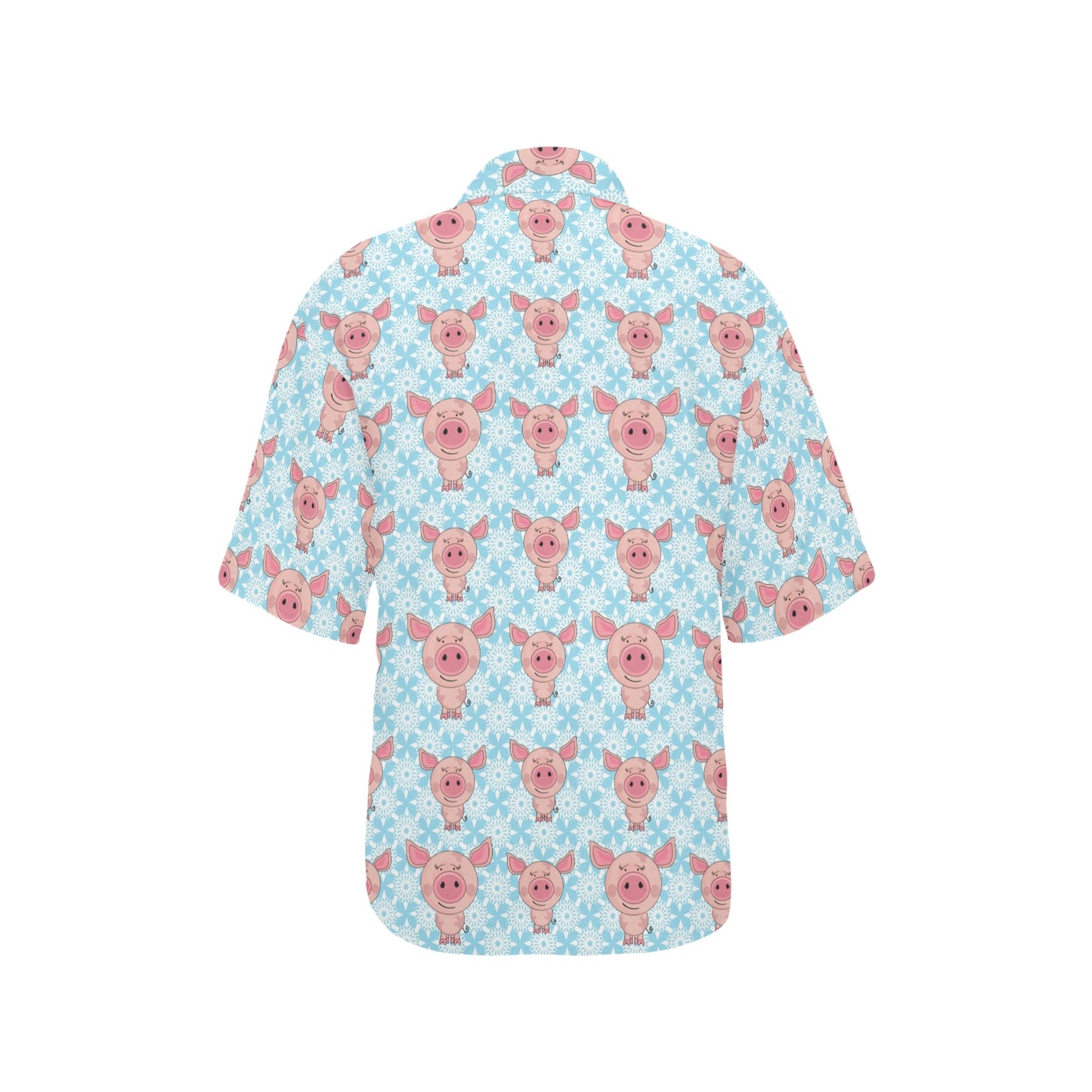 Pig Print Design LKS402 Women's Hawaiian Shirt