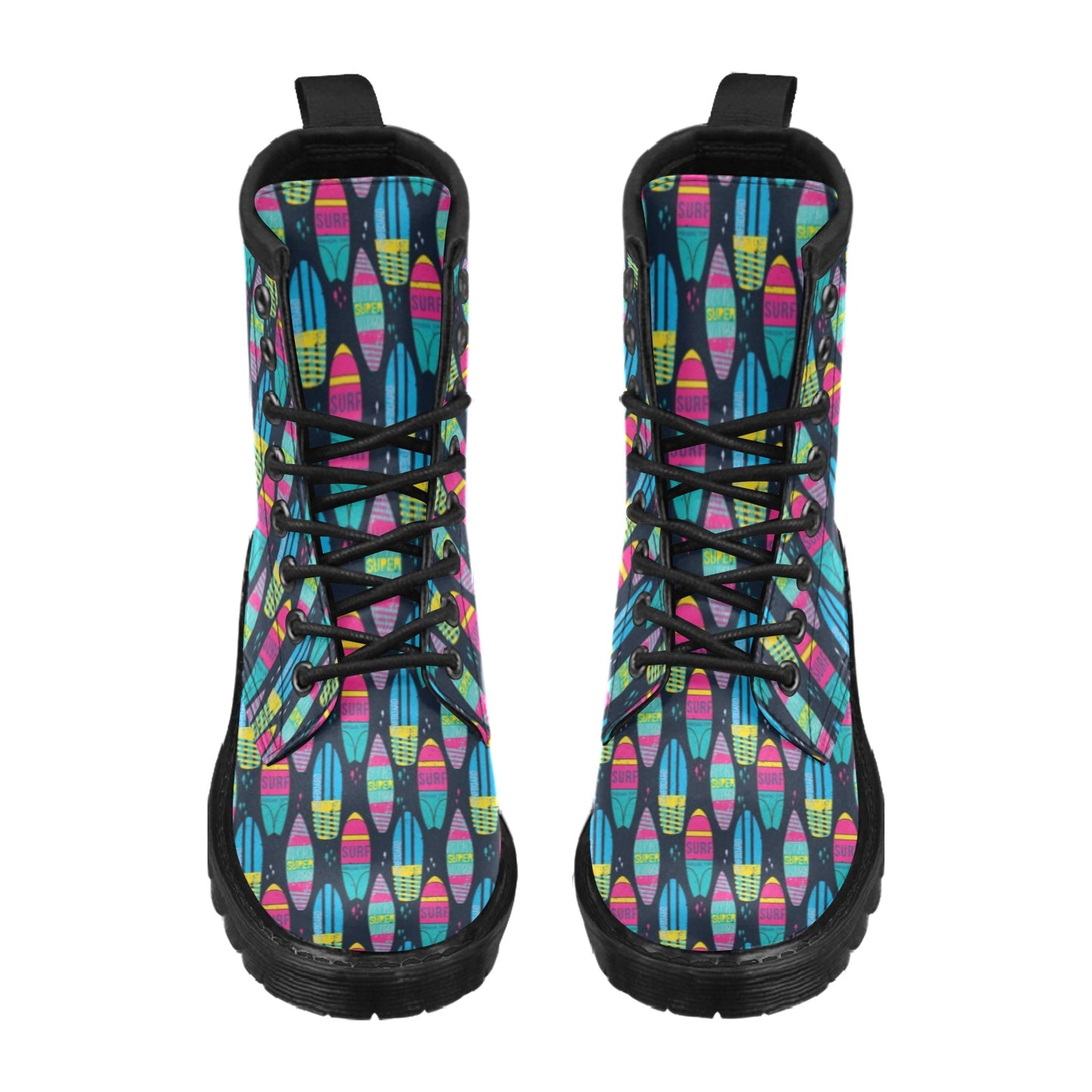 Surfboard Colorful Print Design LKS302 Women's Boots