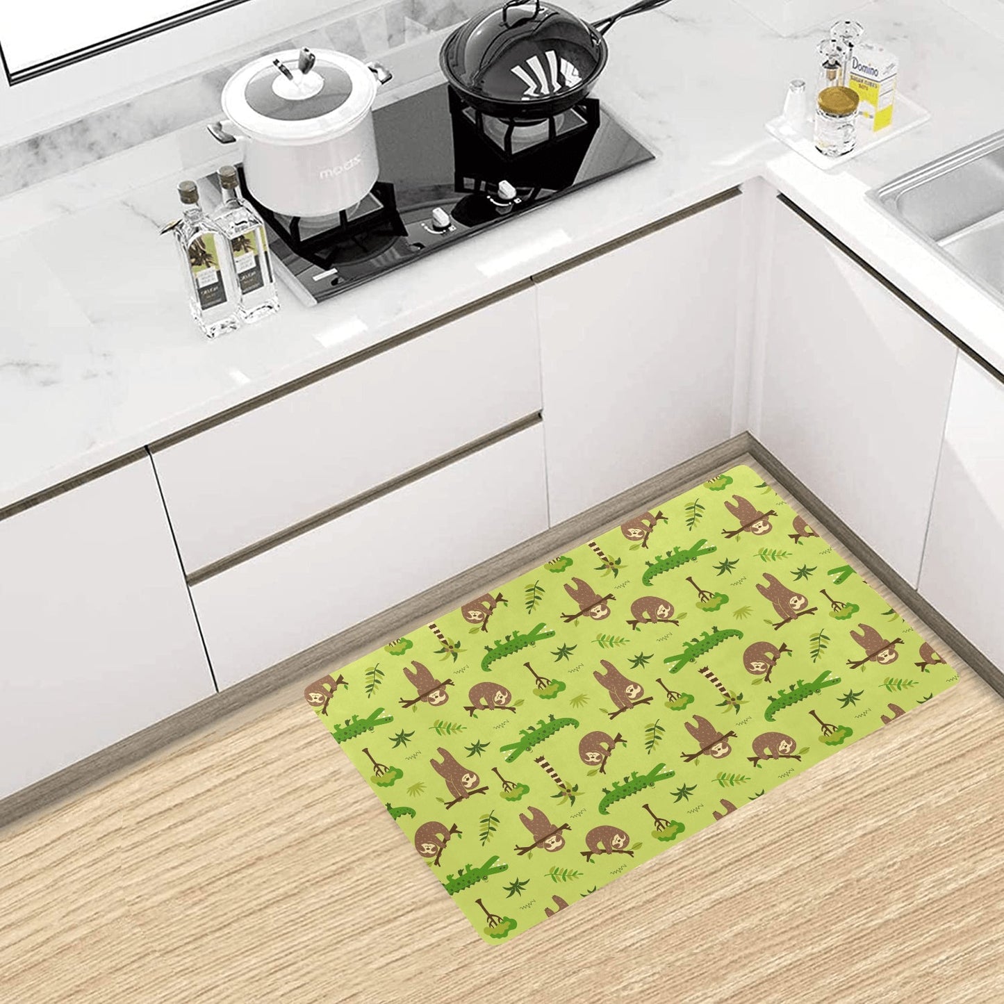 Alligator Pattern Print Design 04 Kitchen Mat